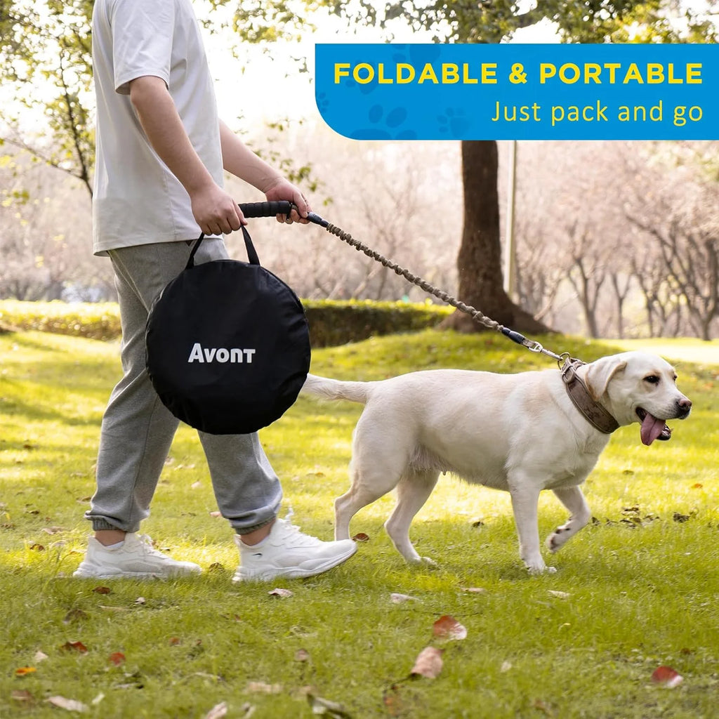 Blue Foldable Pop Up Pet Playpen with Floor and Mesh Door F63890