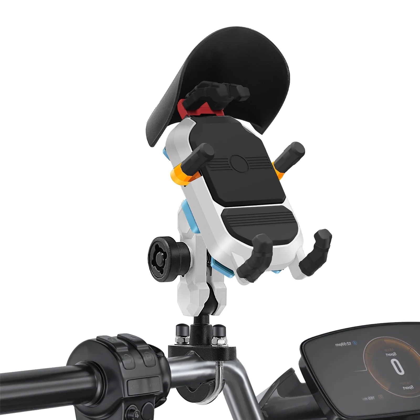 Waterproof Motorcycle Phone Mount Holder with 360° Rotation Handlebar Mount C9666