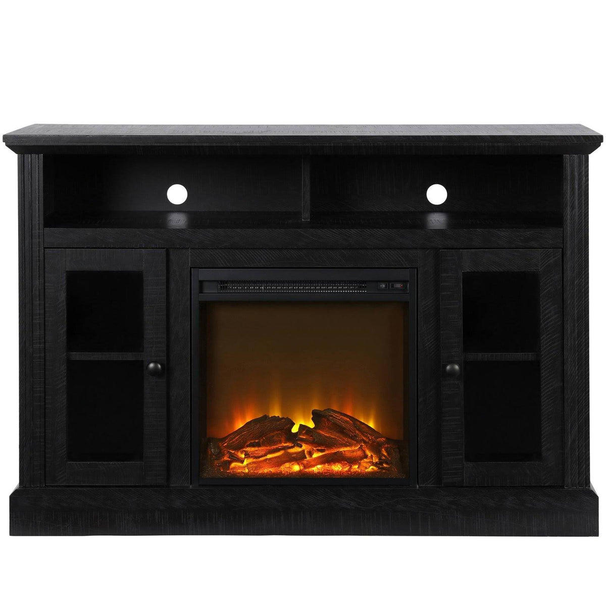 Black Fireplace TV Console R919194