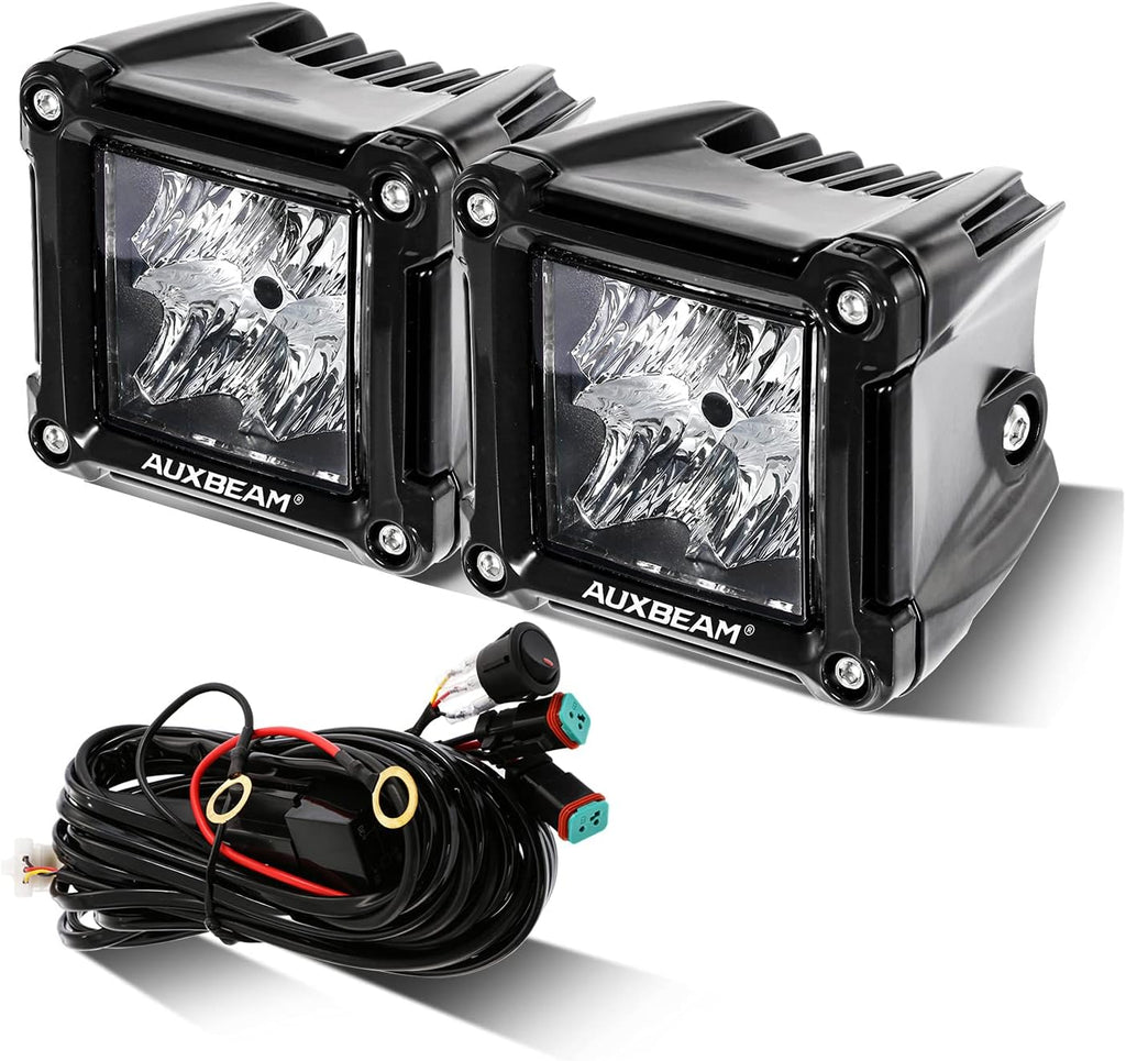 3 inch 40W 4800LM Flood Beam LED Light Pods Square Work Light Pack of 2 M2753