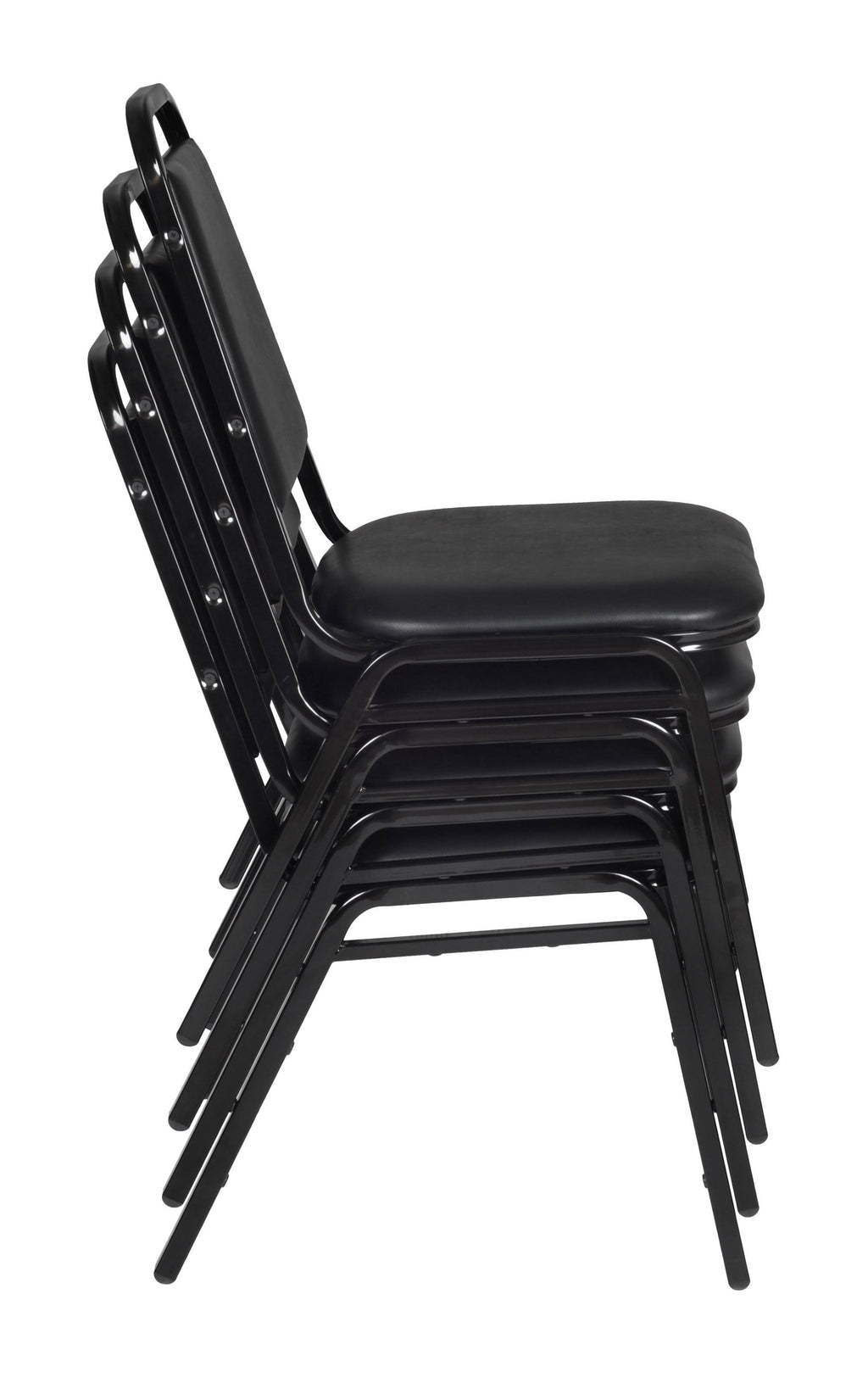 48x22 Round Breakroom Table with 4 Stack Chairs L55312