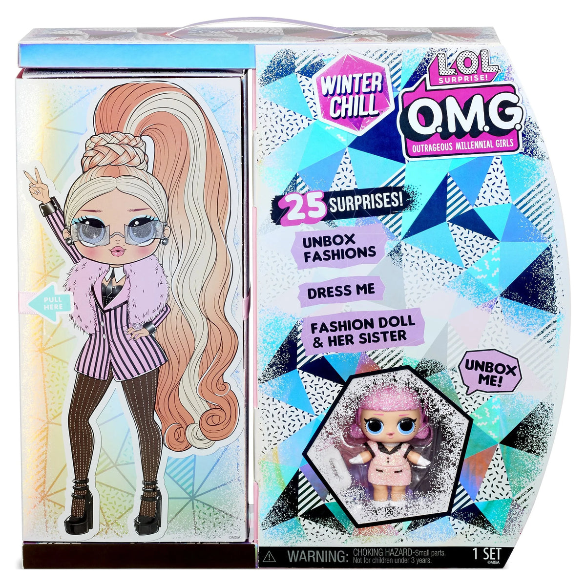 Winter Chill Big Wig Fashion Doll & Madame Queen Doll With 25 Surprises U536