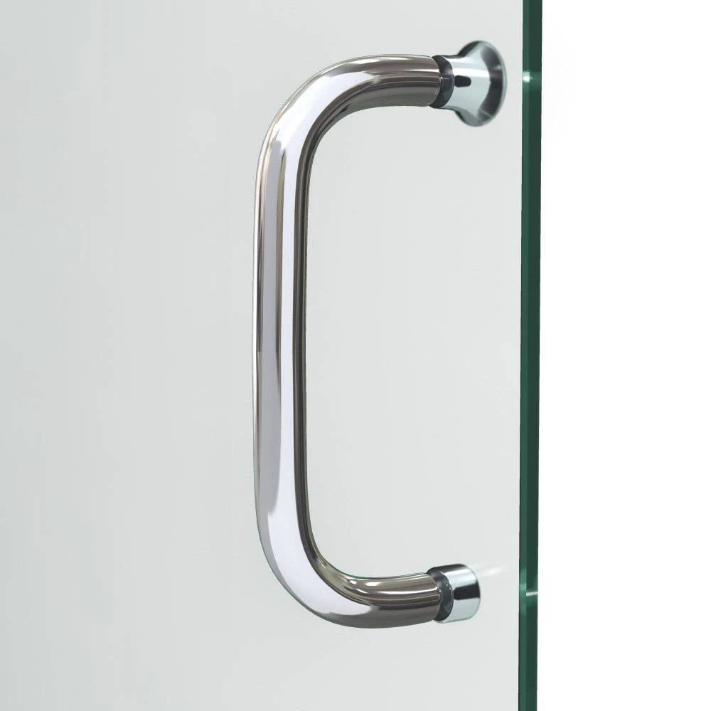 Frosted Sliding Shower Door in Brushed Nickel B903