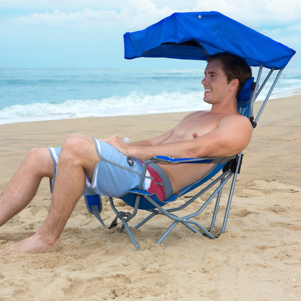 Blue Backpack Beach Canopy Chair P189