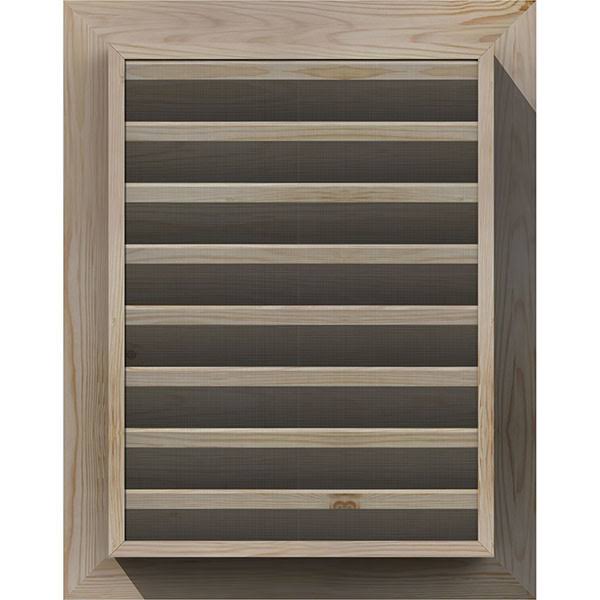 Unfinished Pine Vertical Gable Vent Z1967