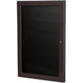 36 in. x 36 in. 1-Door Bronze Aluminum Frame Enclosed Letterboard X725