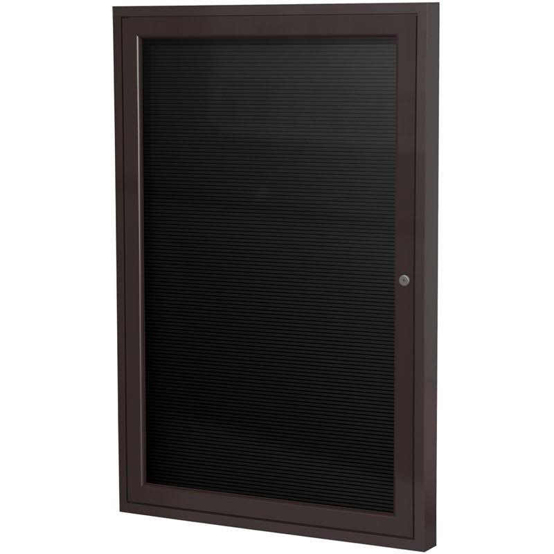 36 in. x 36 in. 1-Door Bronze Aluminum Frame Enclosed Letterboard X725