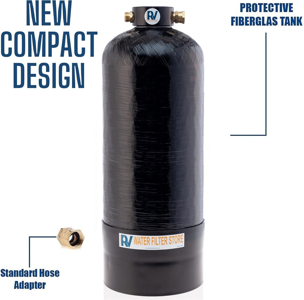 RV Water Softener Portable 16,000 Grain 3/4" Fittings P592626