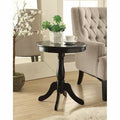 Black Pedestal End Table Y953