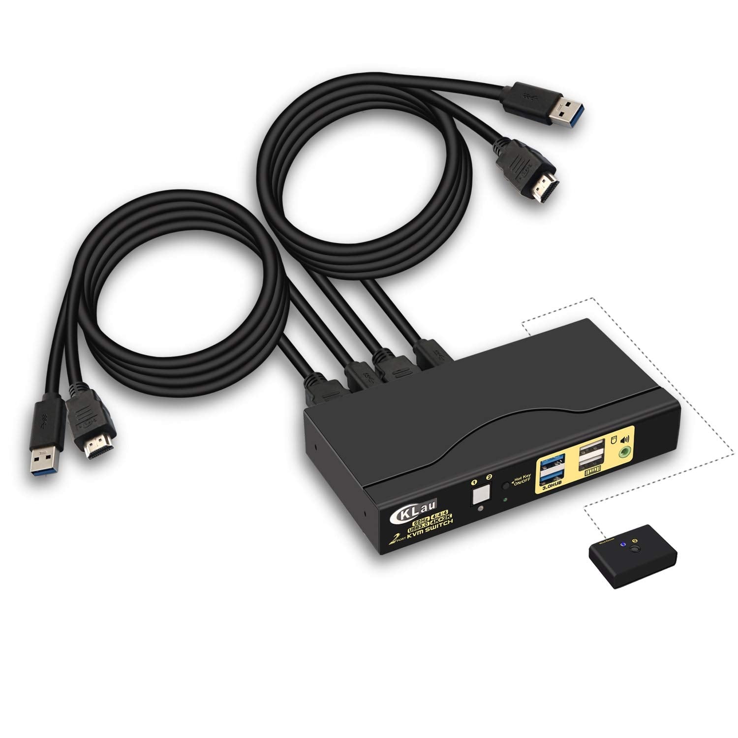 4 Port HDMI 2.0 USB 3.0 KVM Switch with Cables O451251