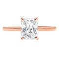18K Rose Gold Solitaire Diamond Engagement Ring size 6 D526597