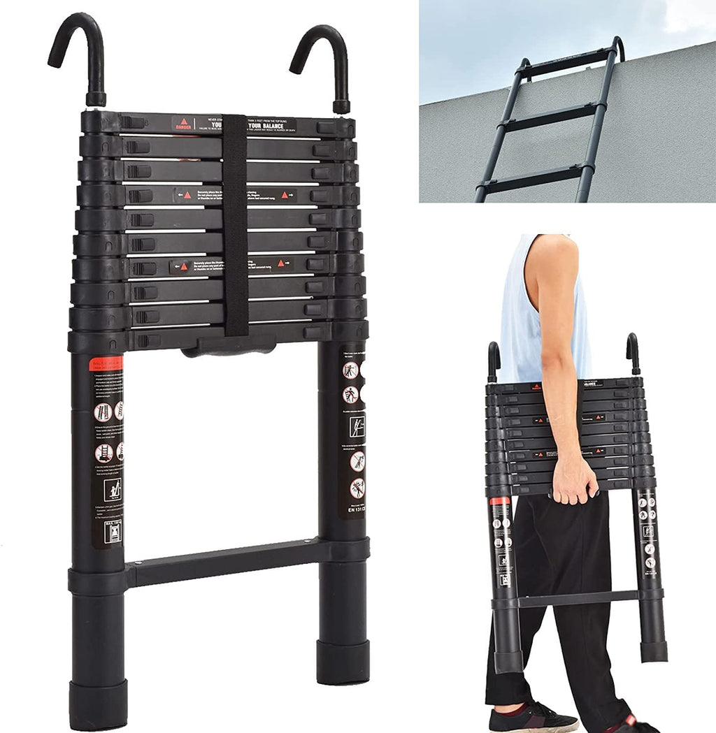 3.2 m Telescopic Ladder with Removable Hook V753455