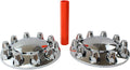 Chrome ABS Complete Axle Cover Set with Standard Hub Caps and 33mm Screw-On Lug Nut Covers for Semi Trucks S995