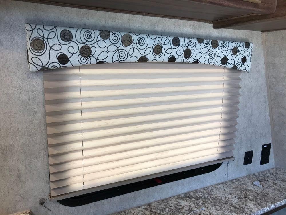 Pleated RV Window Shades Cappuccino 26 W x 50 L W209