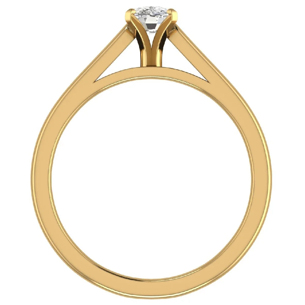 0.75 Carat Cushion Solitaire 4-Prong 14K Gold Engagement Ring U79999
