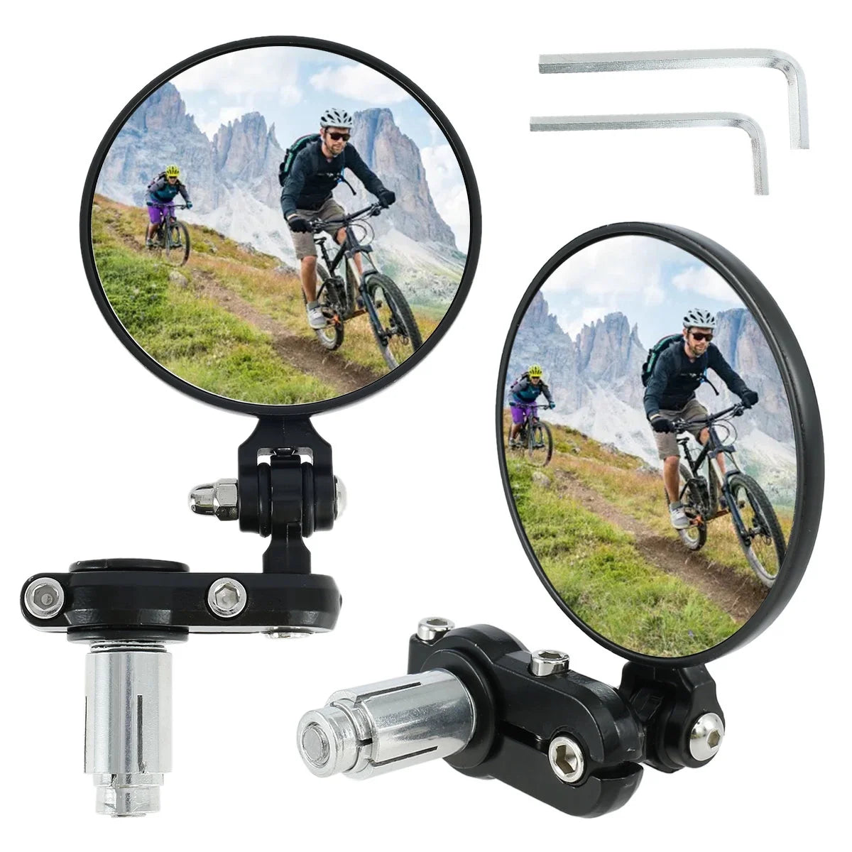 2Pcs Adjustable Foldable Bicycle Handlebar Rearview Mirrors W81503