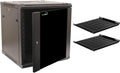 12U Wall Mount 19 Inch Server Cabinet Rack Enclosure Glass Door Lock J7572