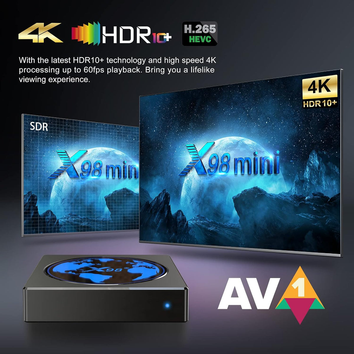 Android TV Box 4GB 32GB 4K HDR Pack of 2 M937