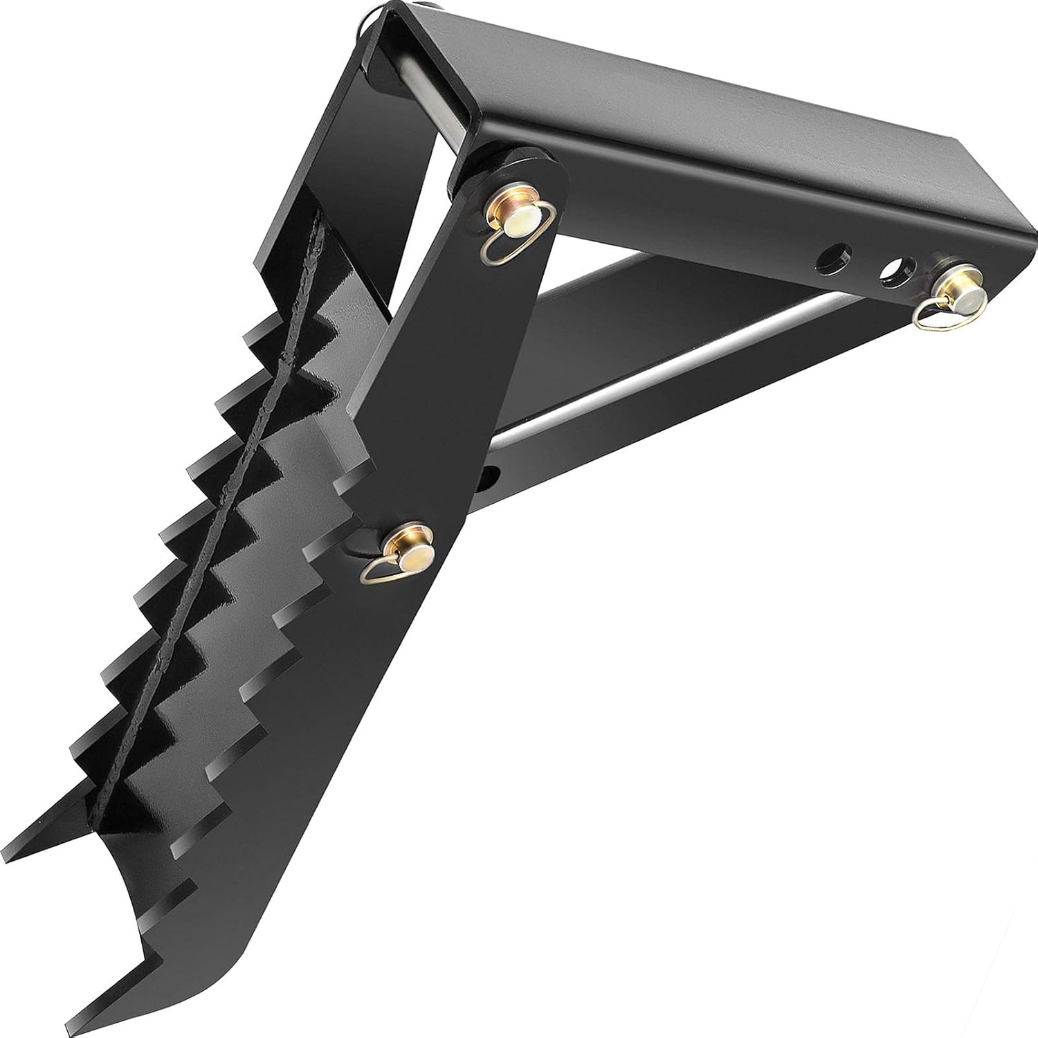 24 Backhoe Thumb, 1/2 Steel Thickness, Black Steel Weld On Thumb Attachments with 12mm Bolt-On Design E84539