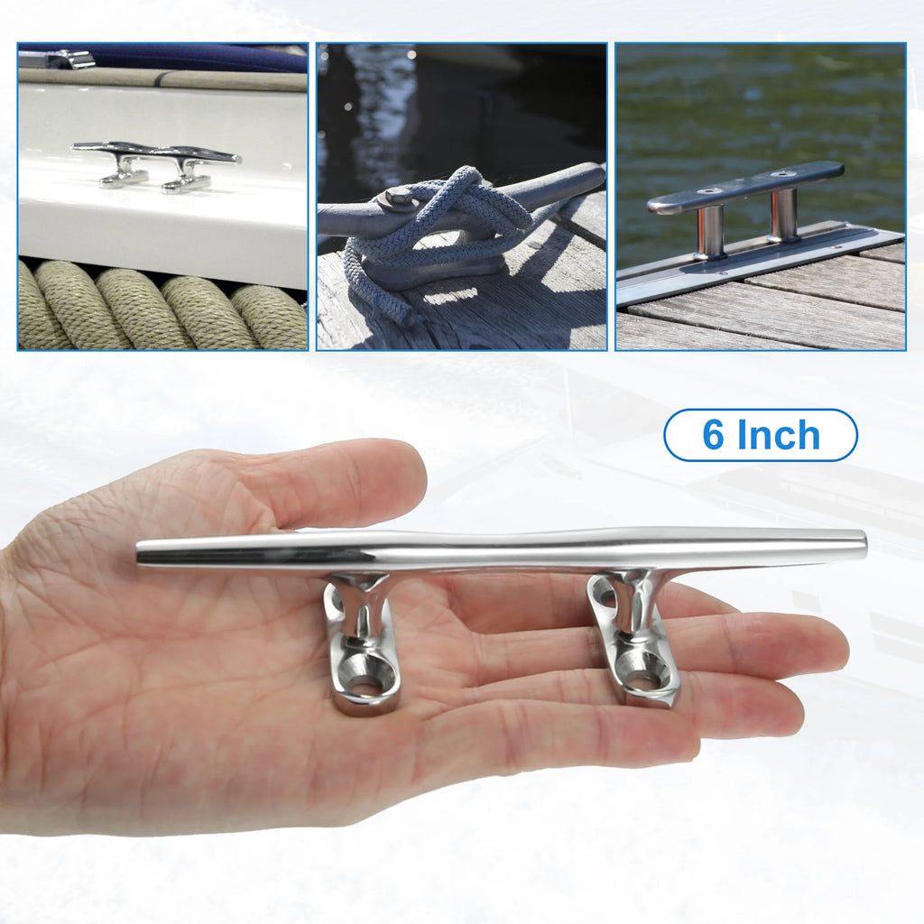 Stainless Steel Flagpole Cleat Hook Deck Cleat Rope Cleat Handle for Marine Boat Ship M243539
