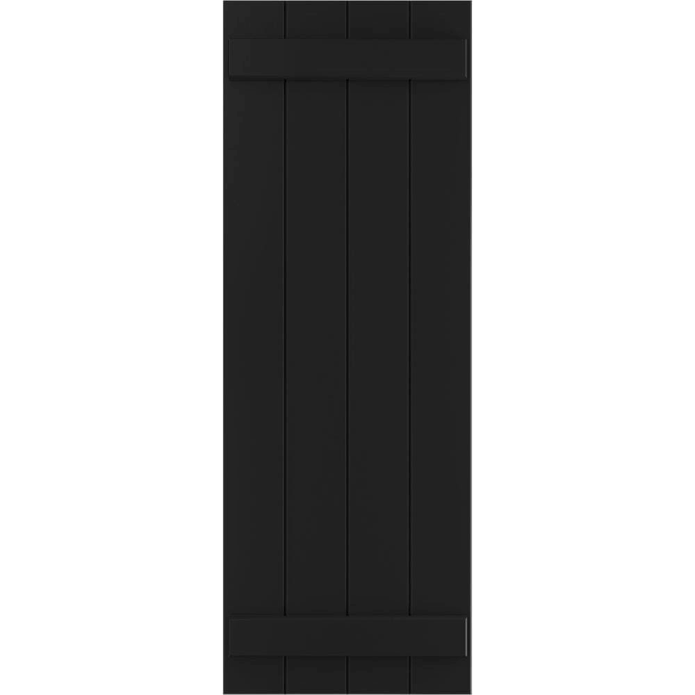 Black Composite Board-n-Batten Shutters (Per Pair) H388179
