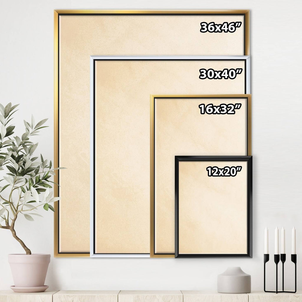 Yellow Explosion Blocks Framed Canvas, 16 inch x 32 inch U455