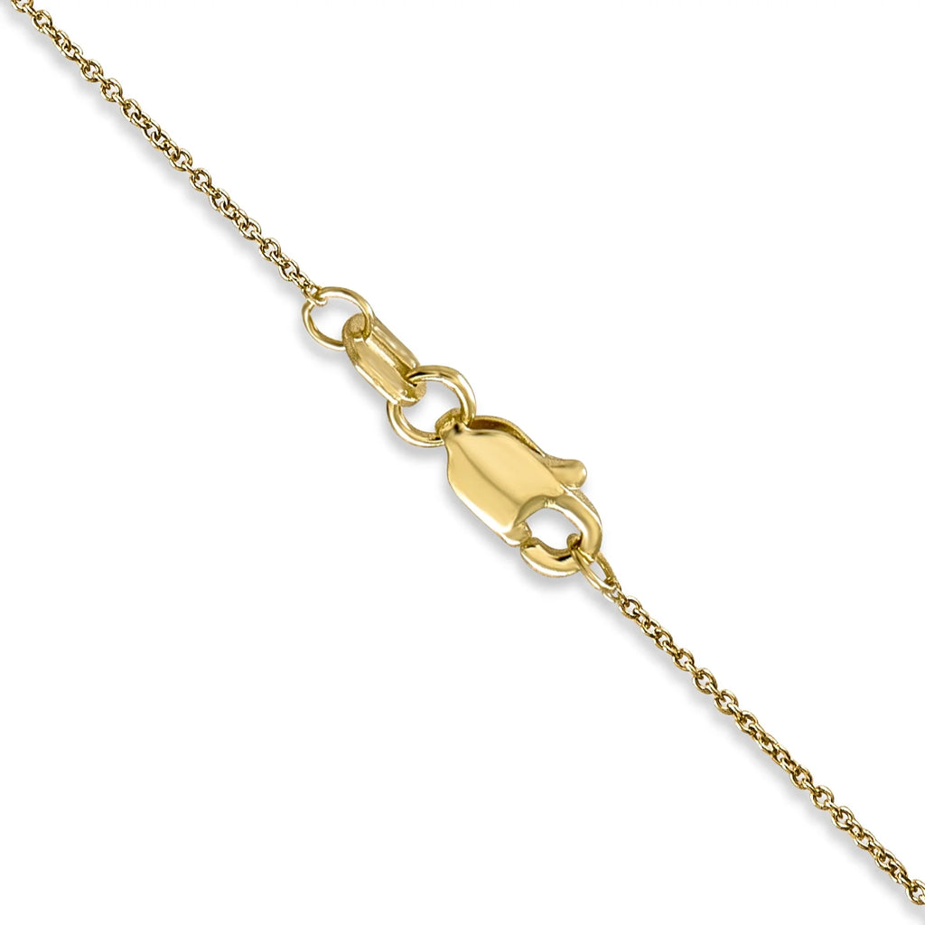 14K Yellow Gold Ultra-thin Cable Pendant Chain Necklace (20 Inches x 0.75mm) A5057