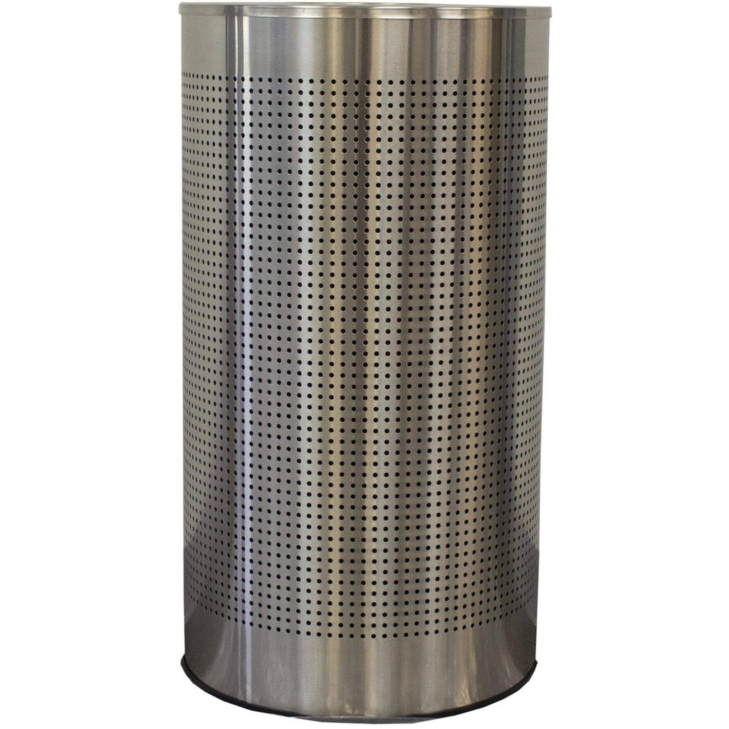 Black Half Round 12 Gallon Trash Can G7272