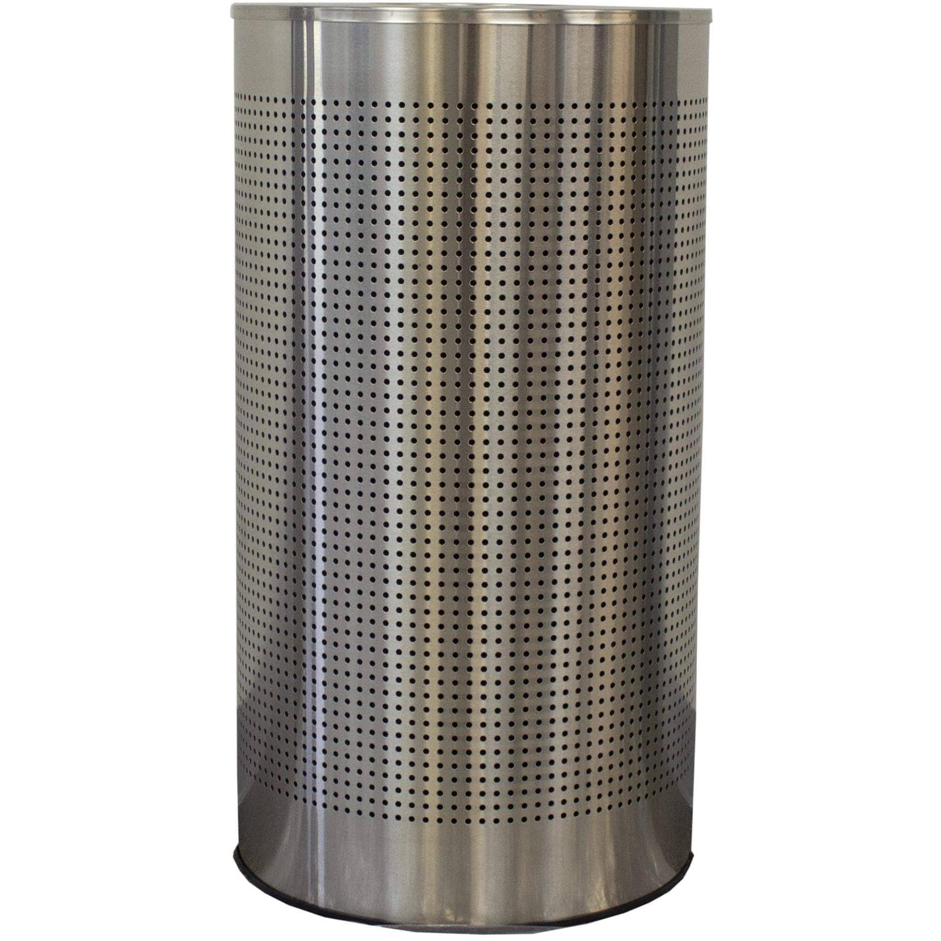 Black Half Round 12 Gallon Trash Can G7272