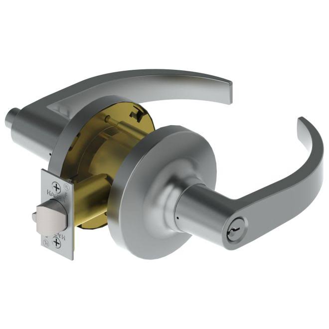 Satin Chrome Finish Cylindrical Lever Lock P469189