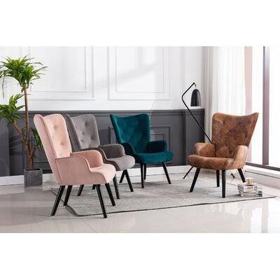 Teal Velvet Accent Chair W48386