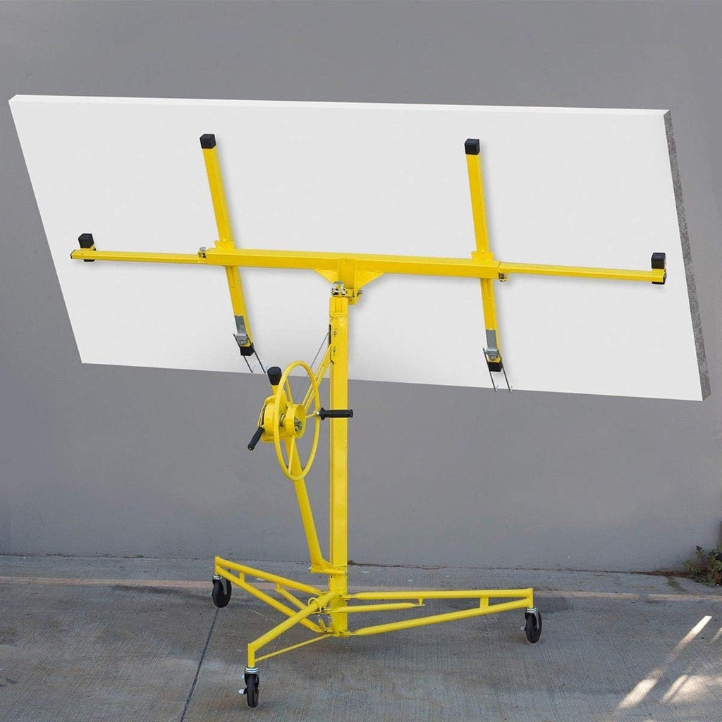16 ft Drywall Rolling Lift Panel Hoist Jack with Caster Wheel Y269