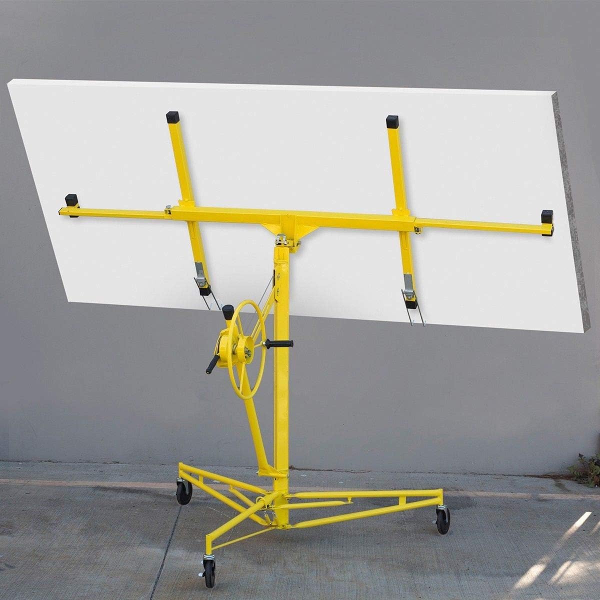 16 ft Drywall Rolling Lift Panel Hoist Jack with Caster Wheel Y269