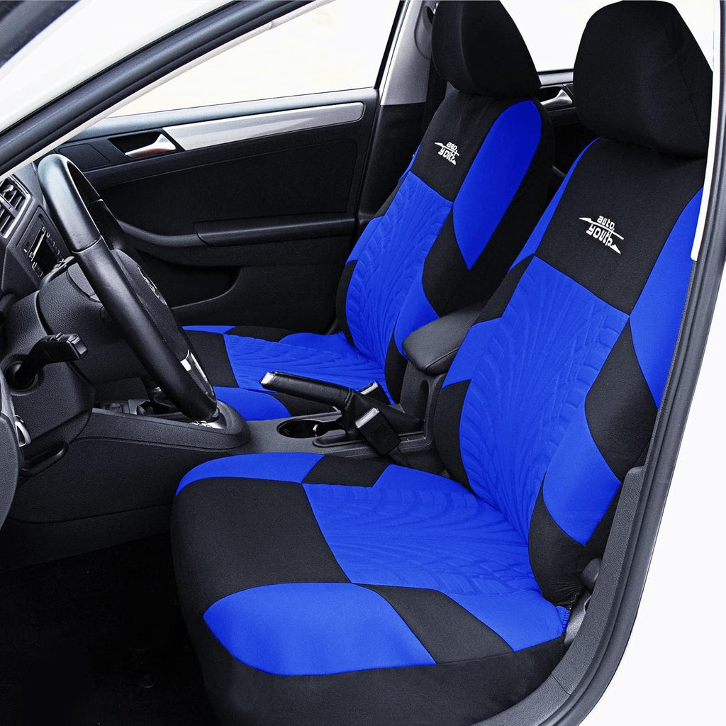 Blue Full Set Car Seat Covers - 9pcs K649
