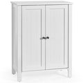 2-Door Bathroom Floor Storage Cabinet with Adjustable Shelf U3035