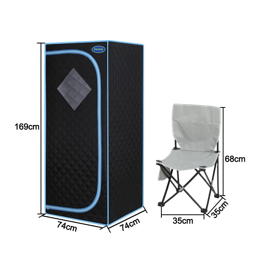Portable Full Body Steam Sauna Tent with Folding Chair G580178