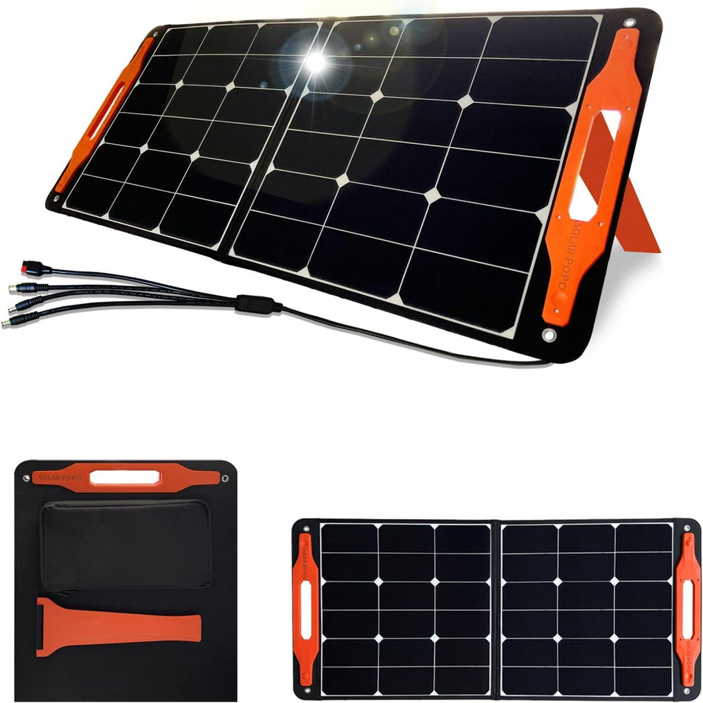 100W Portable Folding Solar Panel Charger with USB Outputs X255