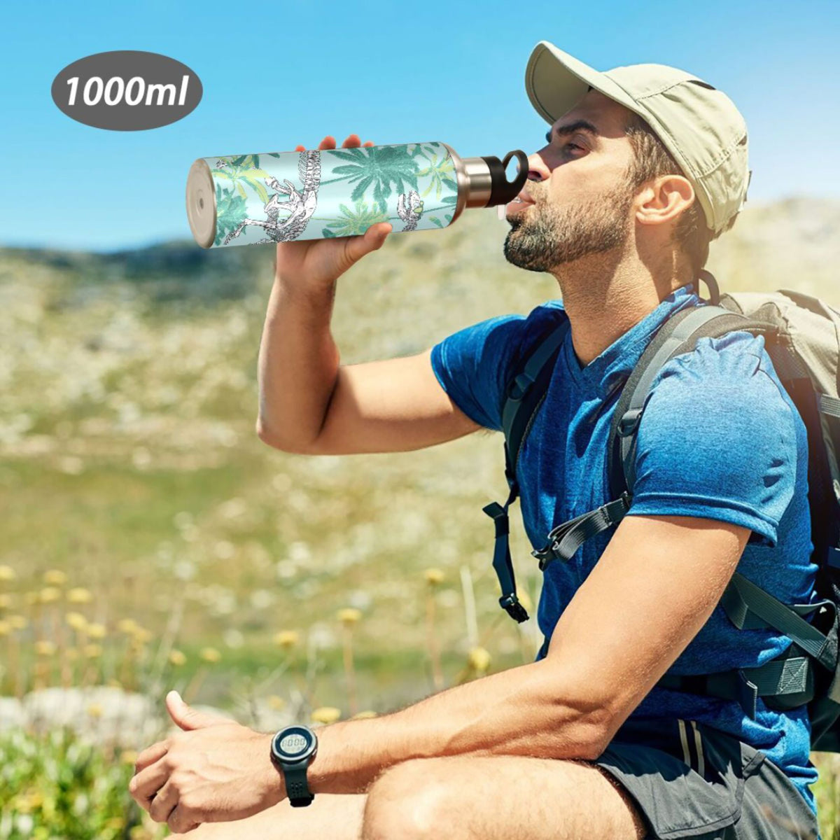 Stainless Steel Water Bottle with Straw Lid Vacuum Insulated 20 OZ H3134