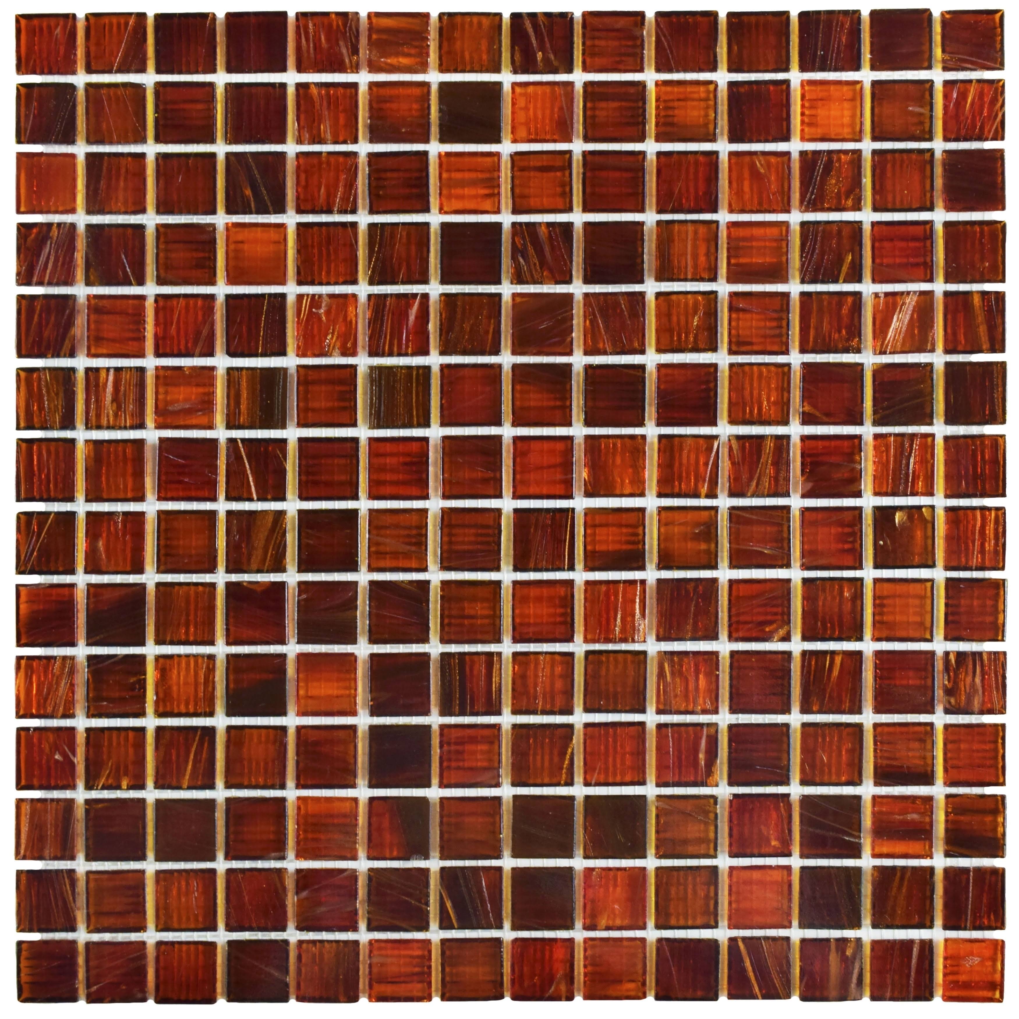 Red Glass Mosaic Wall Tile R9440