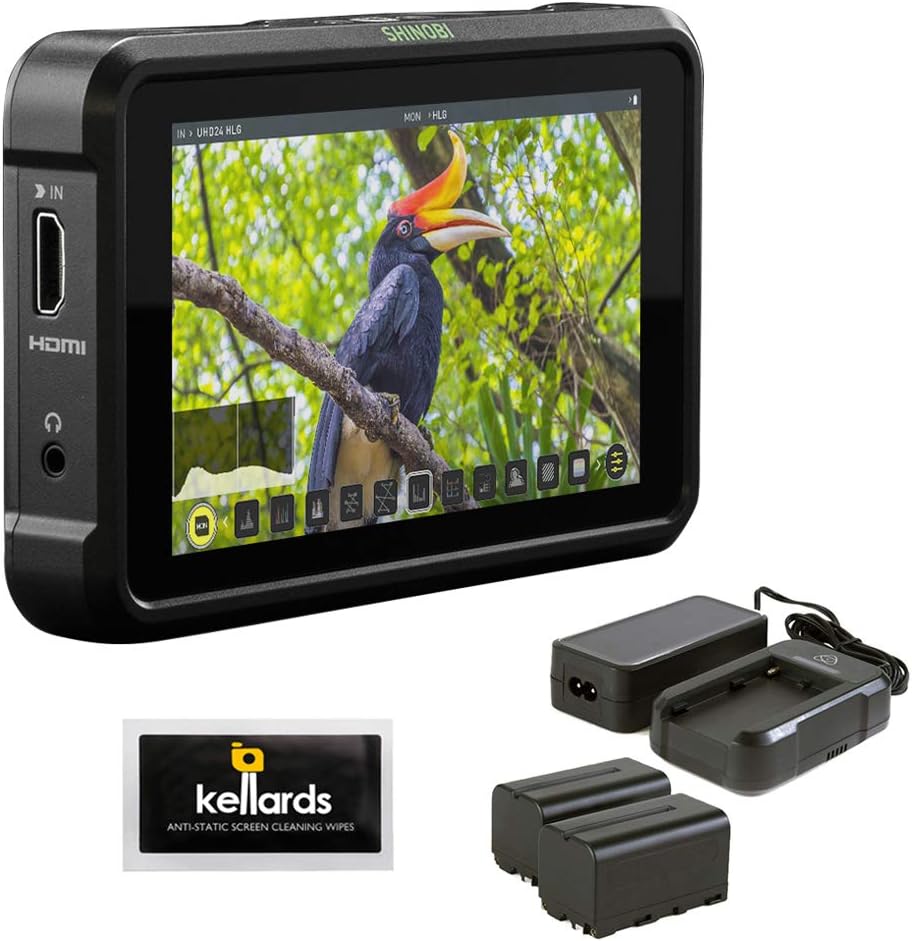 4K HDMI HDR Photo & Video Monitor with Power Kit & Screen Cleaning Wipes (5-Pack) Bundle K49937