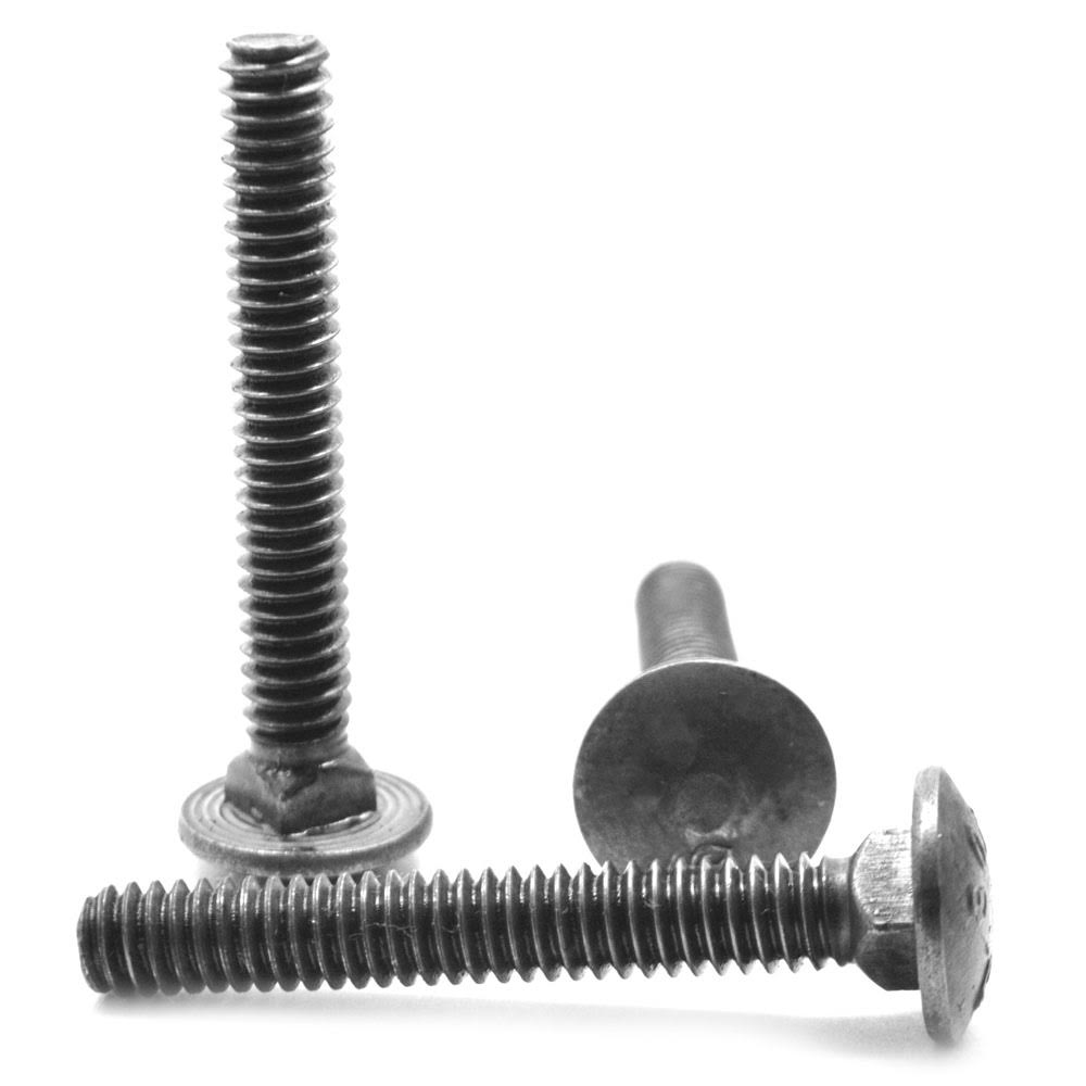 Coarse Thread Carriage Bolt Low Carbon Steel Plain Finish Pk 50 A482