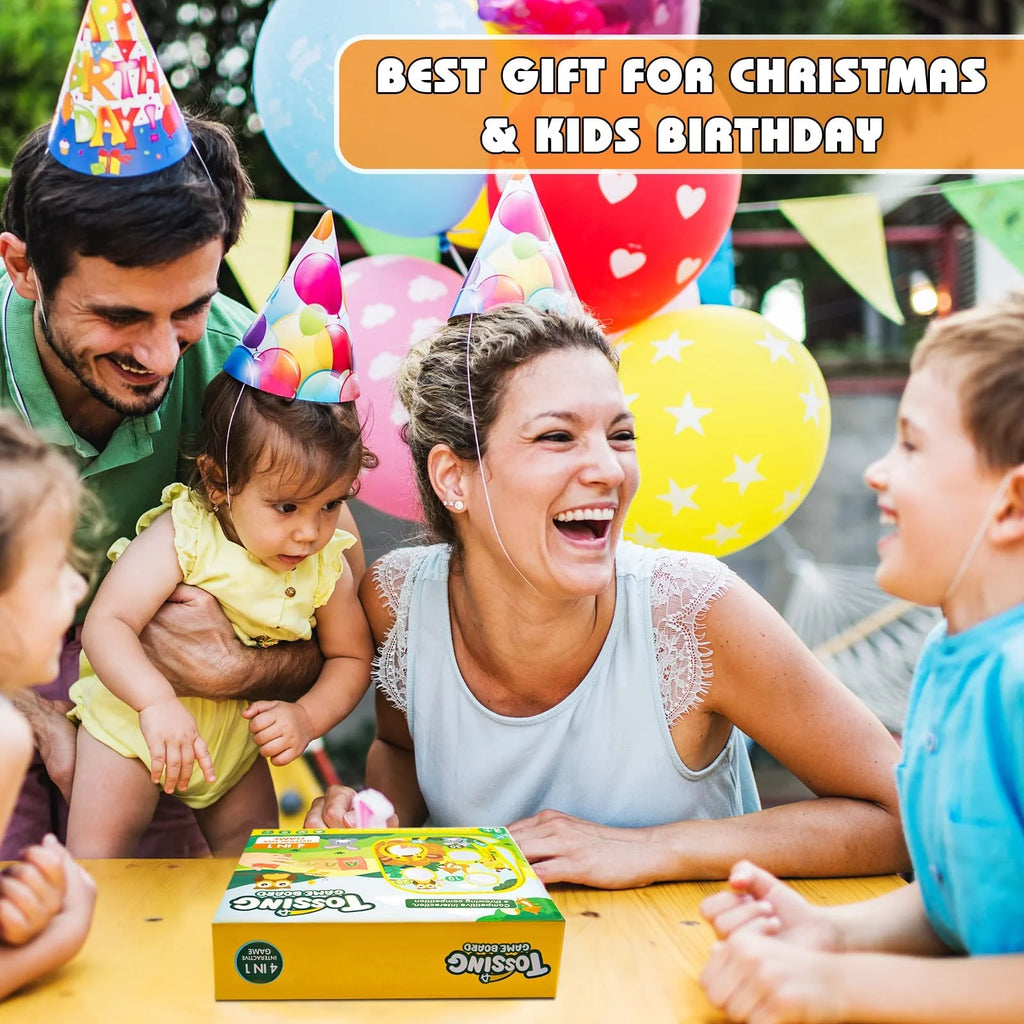 Bean Bag Toss Game Toy, Dart Board, Outdoor Cornhole Game Toys for Kids Ages 3 4 5 6 7 8 Year Old Boys Girls B762