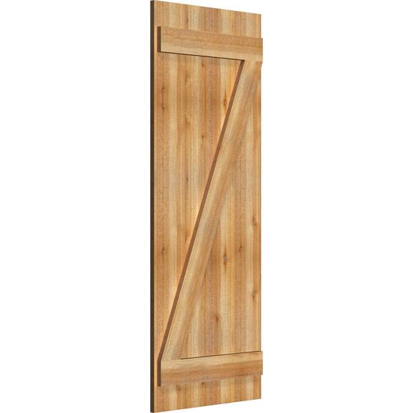 Rough Sawn Western Red Cedar Board-n-Batten Shutters with Z-Bar G993640