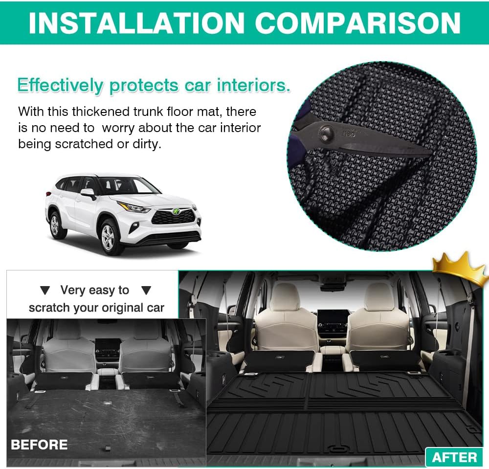 Cargo Liner Trunk Mat All Weather TPE Pack of 2 V350025