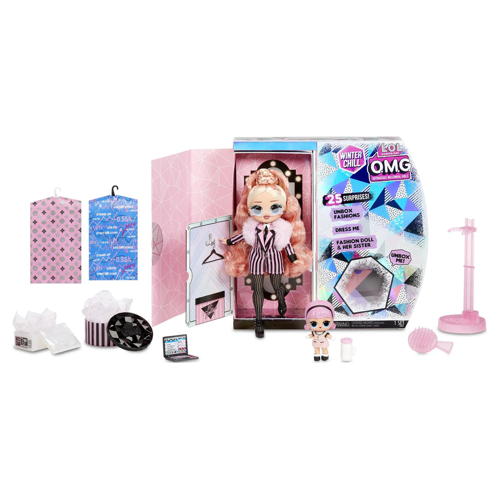 Winter Chill Big Wig Fashion Doll & Madame Queen Doll With 25 Surprises U536