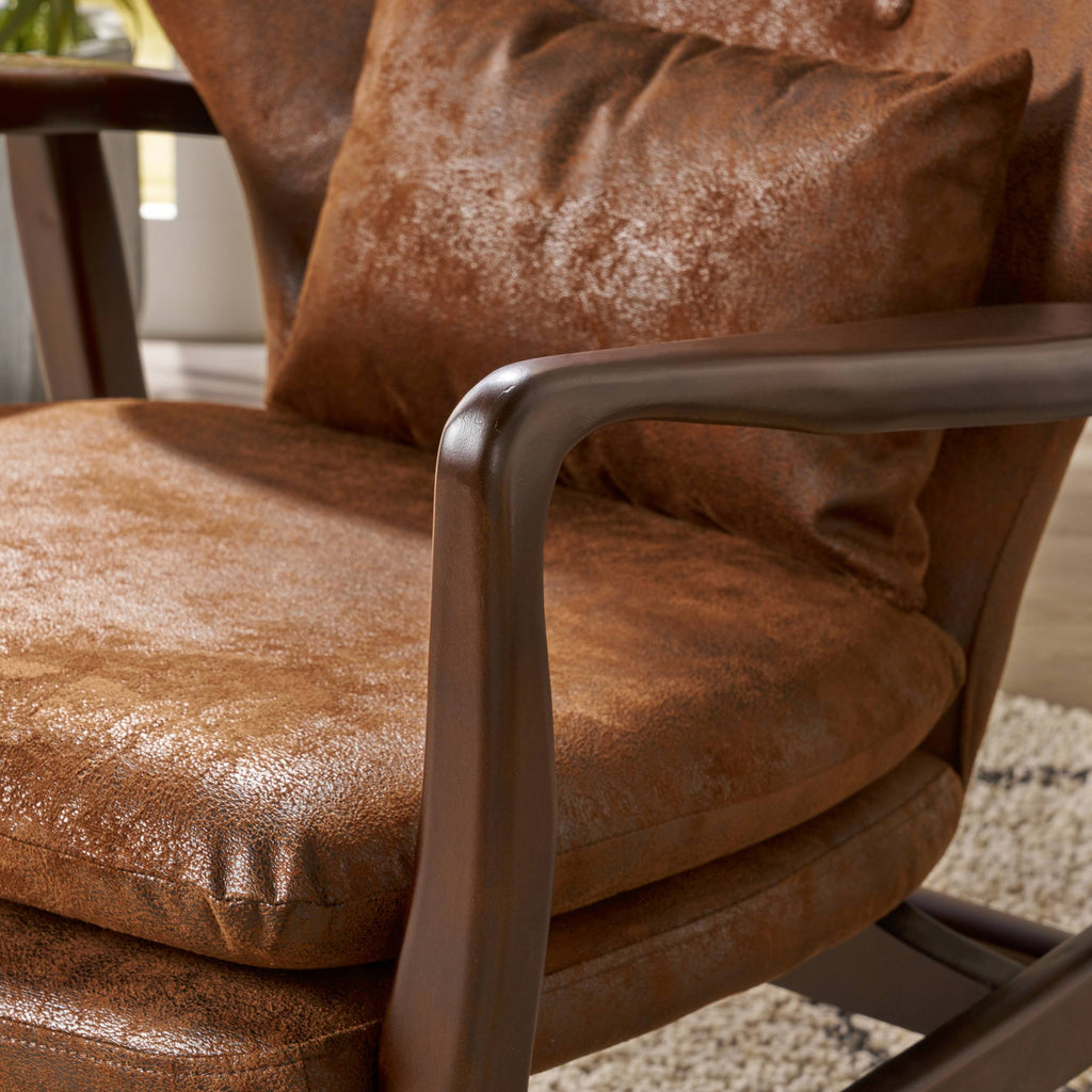 Espresso Brown Contemporary Club Chair N165