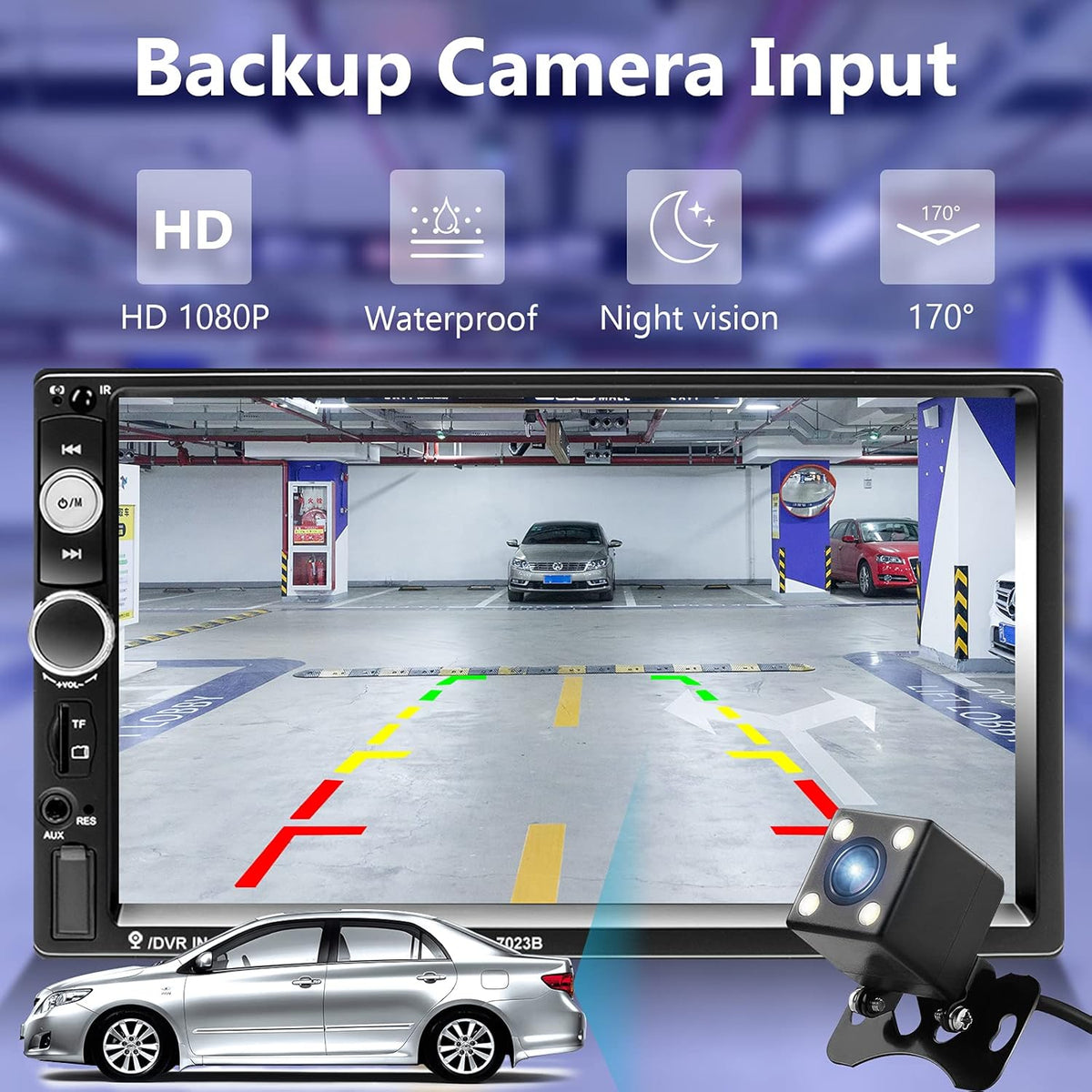 7 Inch Touch Screen Car Stereo Radio with Backup Camera Y931128