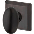 Ellipse Passage Knobset with Traditional Square Rose I853