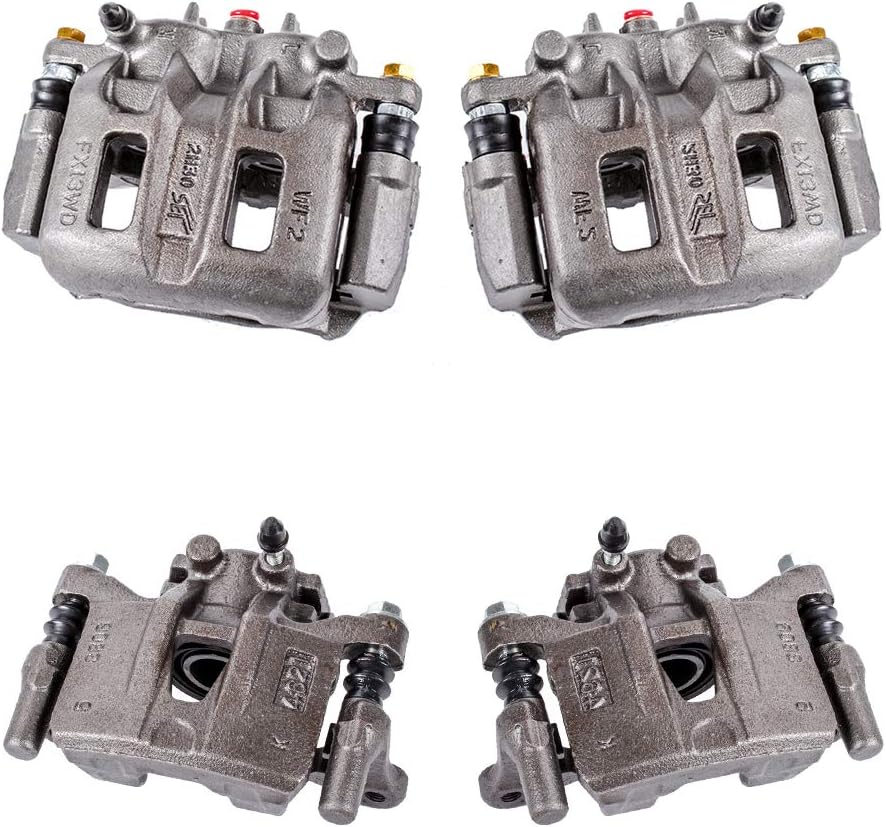Front + Rear Semi-Loaded Brake Calipers Kit with Hardware C341