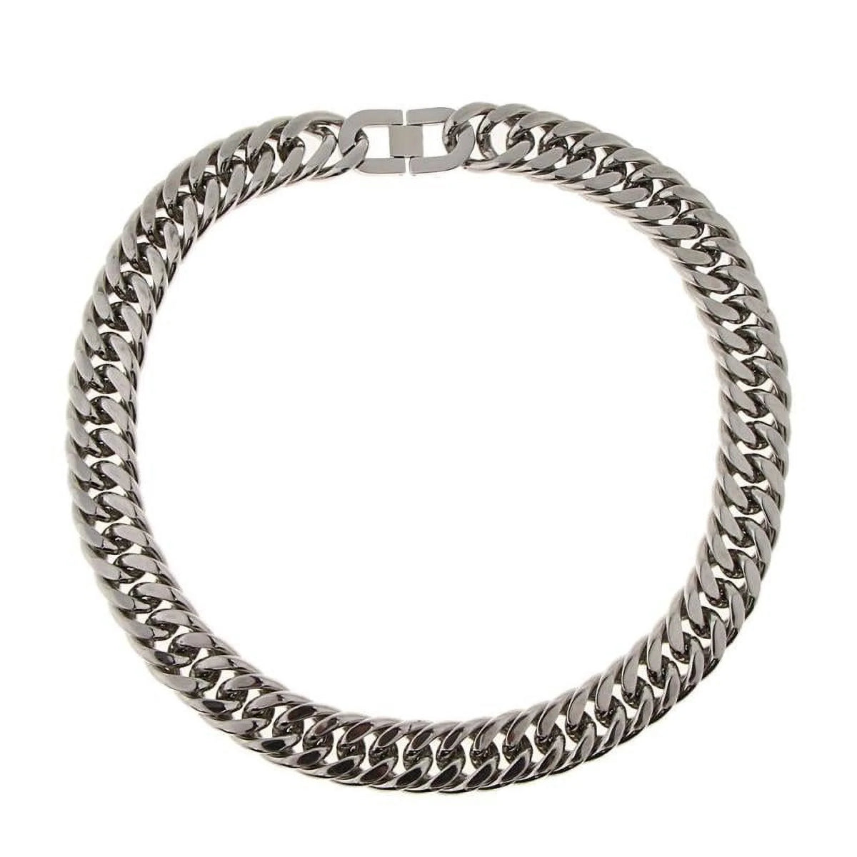 Stainless Steel Cuban Link Chain Necklace J3454